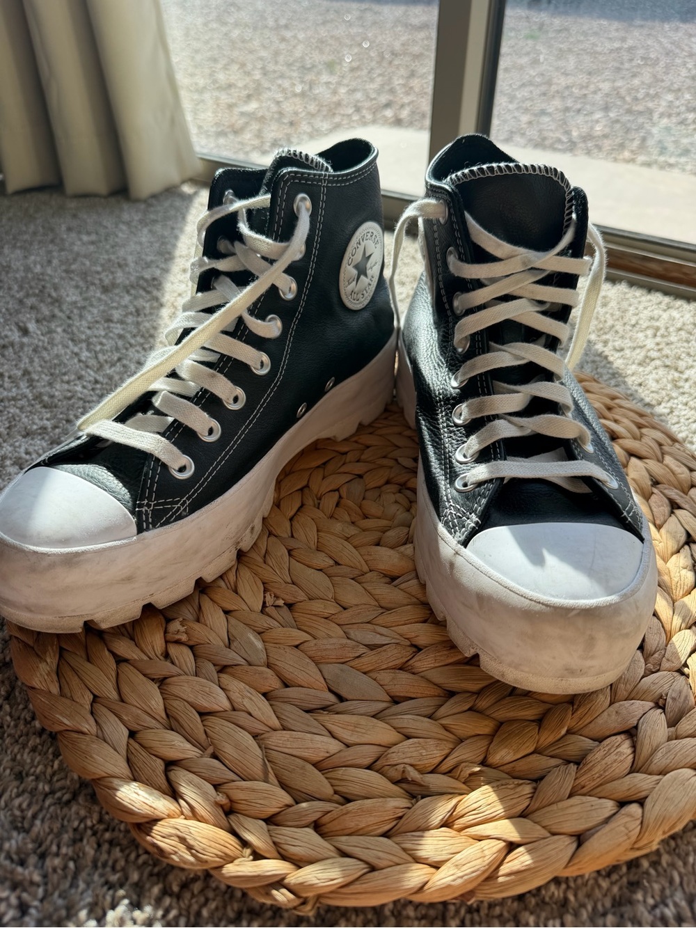 Converse Black High-Top All Star Sneakers Platform White Lug